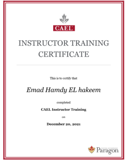 CAEL certificate