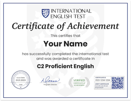 CEFR certificate